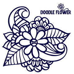 Zentangle abstract flowers. Doodle flower. Vector illustration