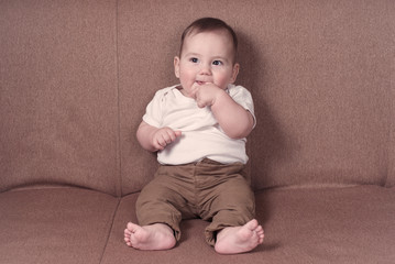 Fototapeta premium Little happy boy
