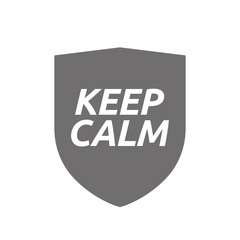 Fototapeta premium Isolated shield with the text KEEP CALM