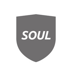 Isolated shield with    the text SOUL