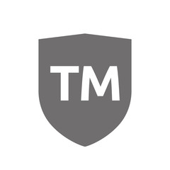 Isolated shield with    the text TM