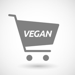 Isolated cart with    the text VEGAN