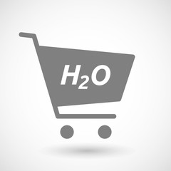 Isolated cart with    the text H2O