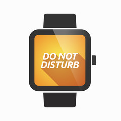 Isolated smart watch with    the text DO NOT DISTURB