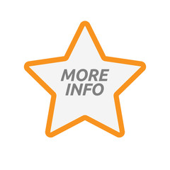 Isolated star icon with    the text MORE INFO