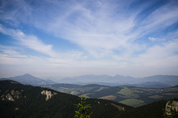 Mountains and the view. Sivy Peak in High Tatras, Slovakia