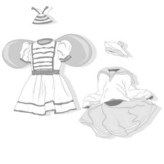 fancy dress vector isolated