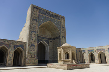 Fototapeta na wymiar The courtyard of the mosque Kalon, Bukhara, Uzbekistan.