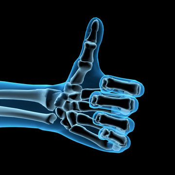 Like Thumbs Up Symbol in X-ray 3D