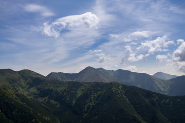 Mountains and the view. Sivy Peak in High Tatras, Slovakia