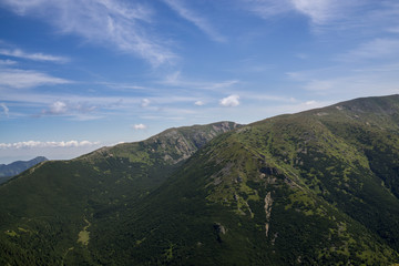 Fototapeta na wymiar Mountains and the view. Sivy Peak in High Tatras, Slovakia