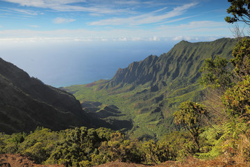 The beautiful Kalalau valley on the island of Kauai, Hawaii