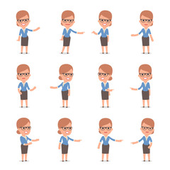 Teacher Girl Character making Presentation for using in Design