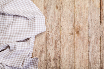 Tablecloth on a white wooden table