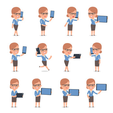 Teacher Girl Character making Presentation for using in Design