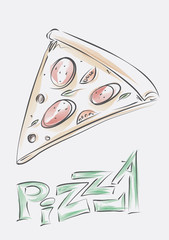 Pizza Slice Illustration (Vector Art)