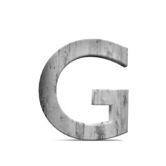 3D decorative concrete Alphabet, capital letter G