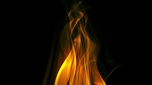 An abstract flame background loop over black background.