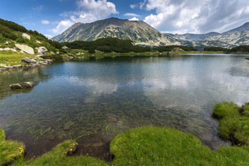 Todorka Peak and reflection in Muratovo lake, Pirin Mountain, Bulgaria