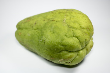 Obraz premium fresh chayote on white background isolated