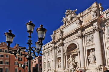 Fototapeta na wymiar Roma, la fontana di Trevi