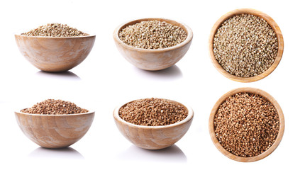 green and brown buckwheat