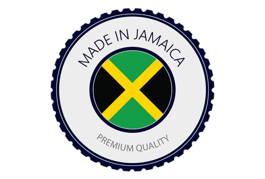 Made in Jamaica Seal, Jamaican Flag (Vector Art)