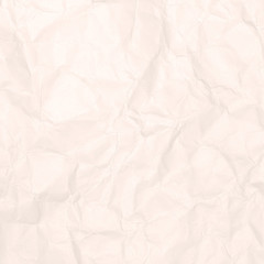 Crumpled light brown paper texture or white paper background for design with copy space for text or image.