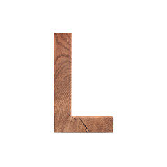 3D decorative wooden Alphabet, capital letter L