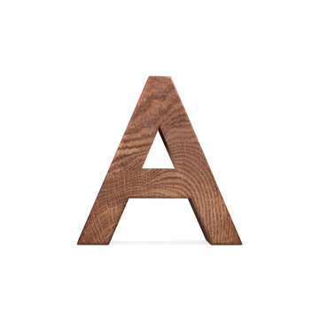 3D decorative wooden Alphabet, capital letter A