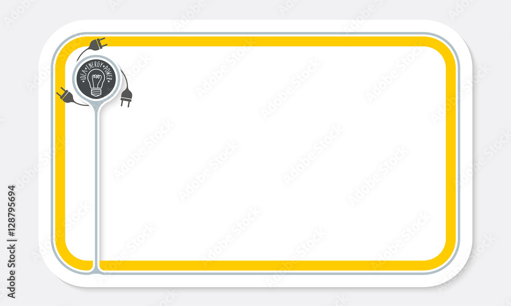 Poster white text box for fill your text and idea symbol