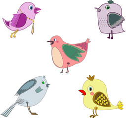 birds cartoon drawing fly 