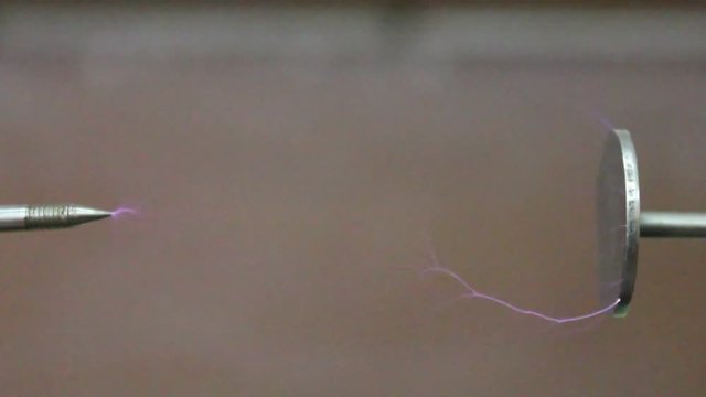 Spark discharge.
This artificially created by an spark discharge in the air. Is used to observe the phenomenon.
