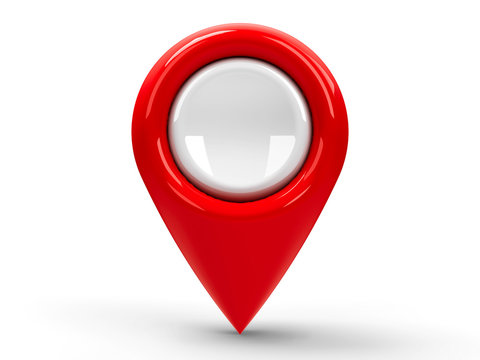 Red map pointer blank