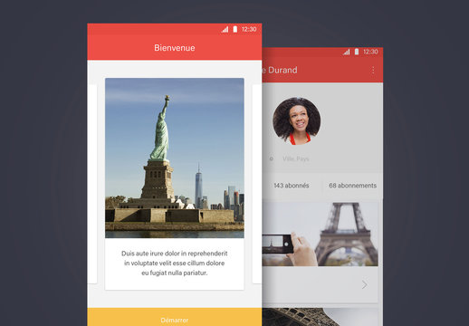 Kit d&rsquo;interface utilisateur pour application de voyage