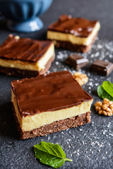 Traditional Canadian Nanaimo bars