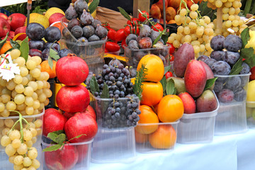 colori d'autunno; bancarella