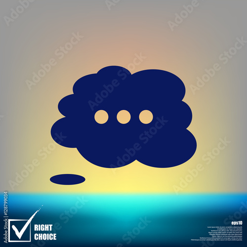"Thought cloud with lines" Stock image and royaltyfree vector files on
