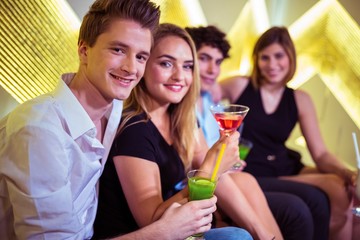 Portrait of friends in nightclub