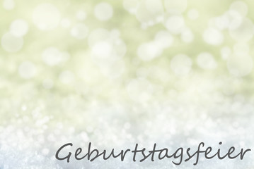 Golden Bokeh Christmas Background, Snow, Geburtstagsfeier Means Birthday Party