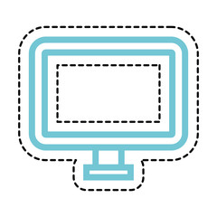 Fototapeta na wymiar monitor desktop computer icon vector illustration design