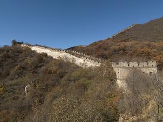 The Great Wall of China in the mountains
