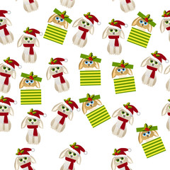Fototapeta premium cute rabbit with scarf
