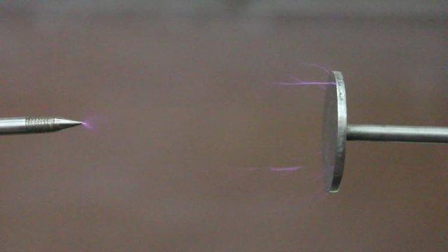Spark discharge.
Artificially created spark discharges.
