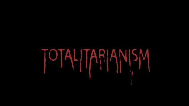 The Word Totalitarianism&lrm; Bleeding in Alpha Channel