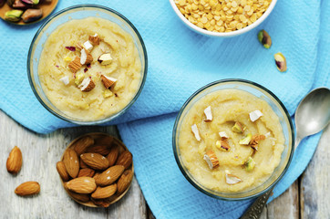 Lentils halwa. Indian sweets