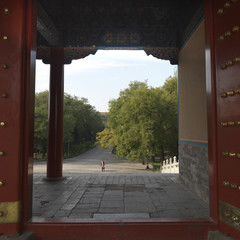 Doors opening to the Forbidden City.