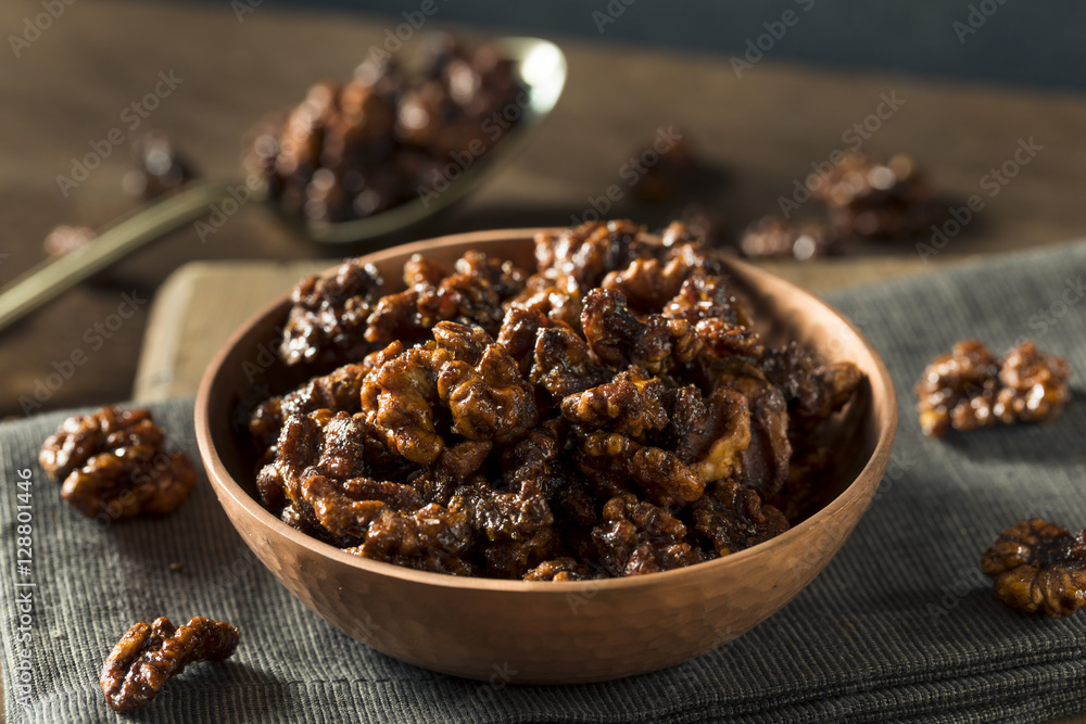 Wall mural sweet homemade candied walnuts