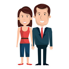 Fototapeta na wymiar couple business person character vector illustration design