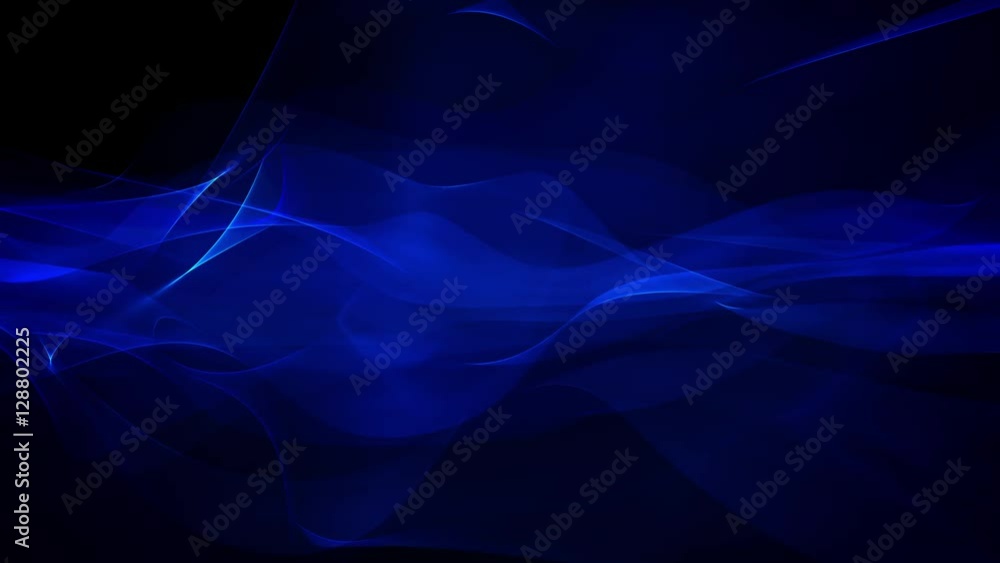 Wall mural an abstract blue slow motion flame background with motion flowing from left to right.